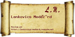 Lenkovics Medárd névjegykártya